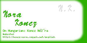 nora koncz business card